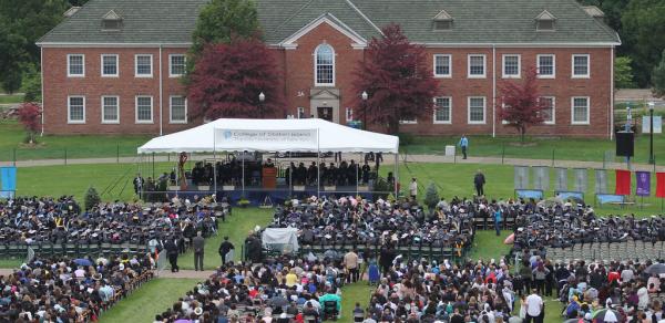 commencement in front of building 3A